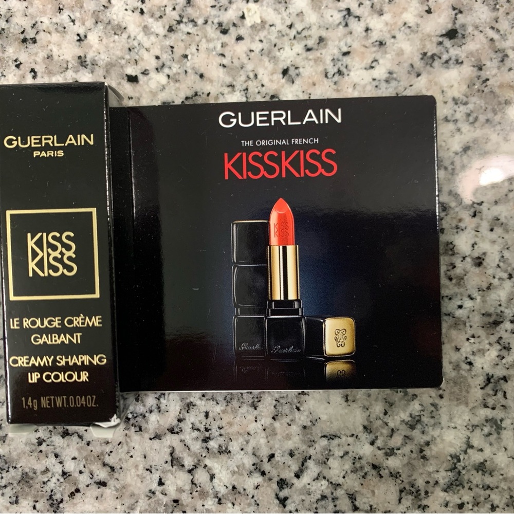 Guerlain KissKiss Lipstick #344 Sexy Coral - 1.4g Mini - Brand New In Box